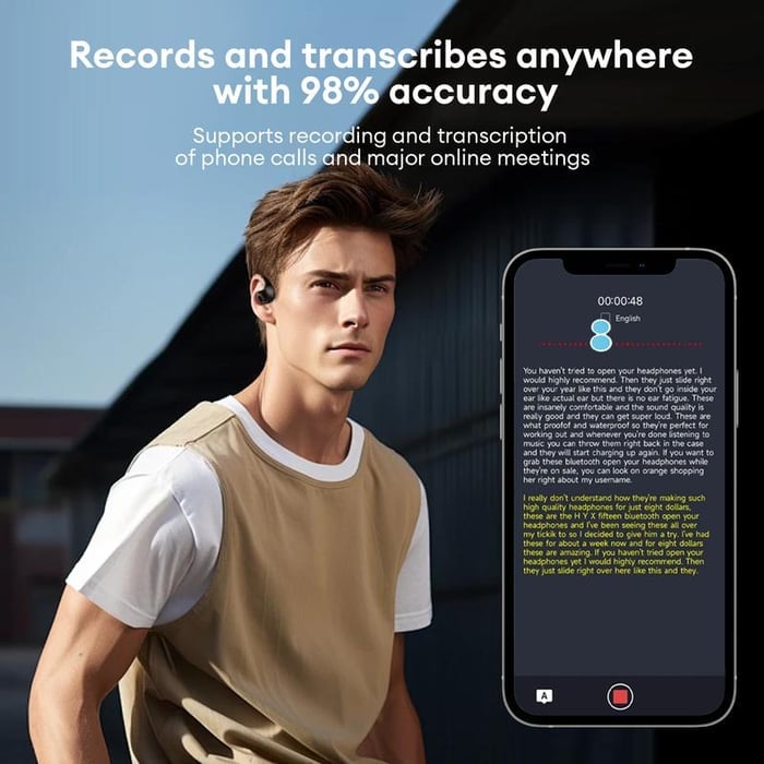 Vivbeau AI Translation T26 Pro MAX Wireless Bluetooth Translation Earbuds