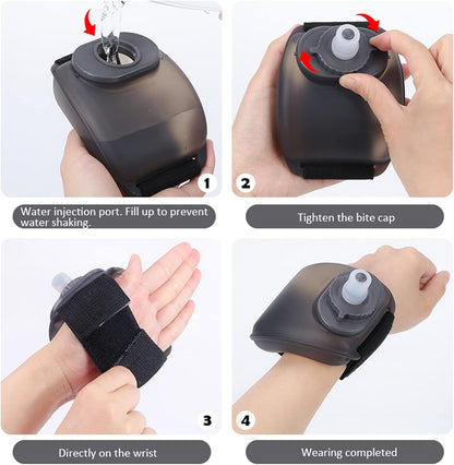 🔥Outdoor sports wrist-shaped water bottle with a capacity of 200ml, suitable for running, climbing, rock climbing, portable water bottle