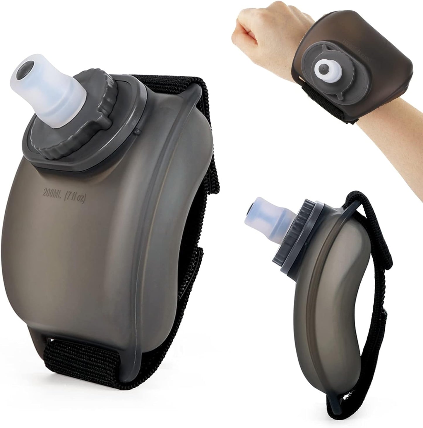 🔥Outdoor sports wrist-shaped water bottle with a capacity of 200ml, suitable for running, climbing, rock climbing, portable water bottle