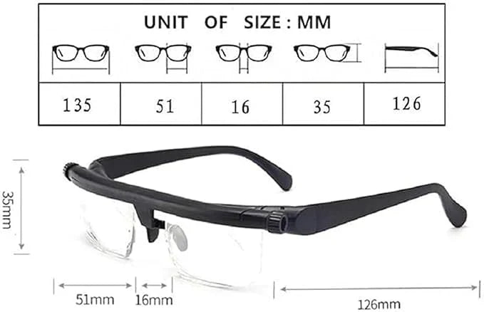 Vivbeau Adjustable Focus Glasses for Near and Far Sight .