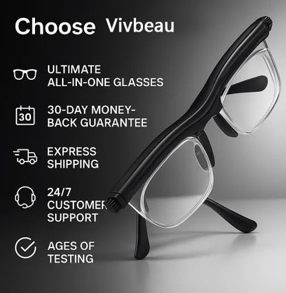 Vivbeau Adjustable Focus Glasses for Near and Far Sight .